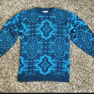 Vintage LeTigre Teal Blue Sweater Made in USA
